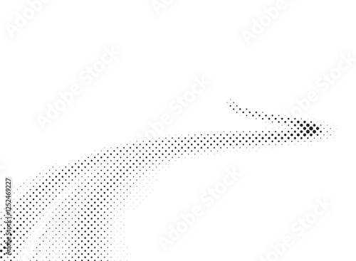 Halftone Wave Background. Black Dot Vector Design.