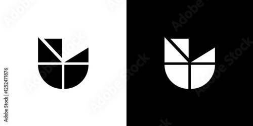 Letter U icon logo business logotype abstract isolated