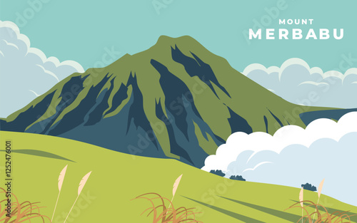 Mount Merbabu  Java Indonesia