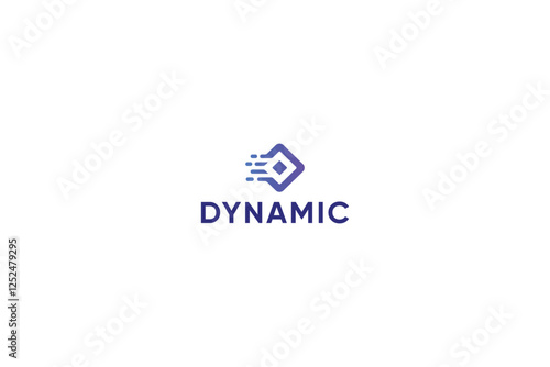 Letter D dynamic movement speed travel logo