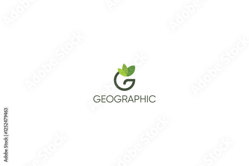 Letter G green leaf natural eco friendly logo