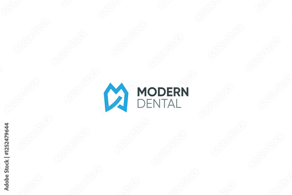 Obraz premium Letter M modern dental logo