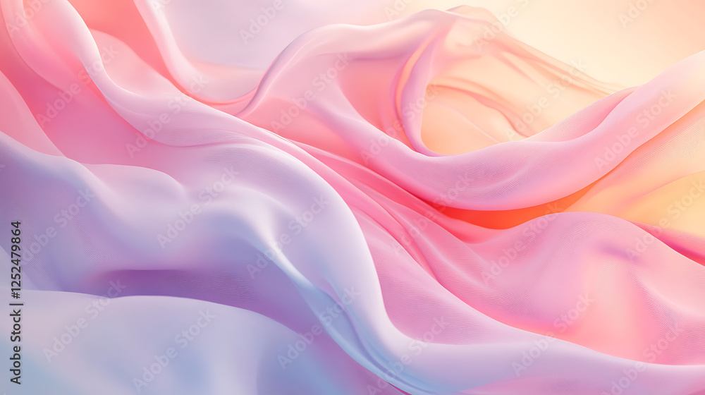 Abstract Pink and Lavender Fabric Drapes Flowing Softly Abstract Pink and Lavender Fabric Drapes Flowing Softly