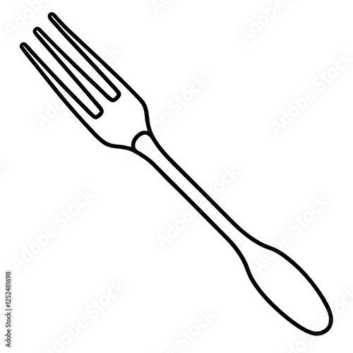 Abstract Fork Line Art Concept