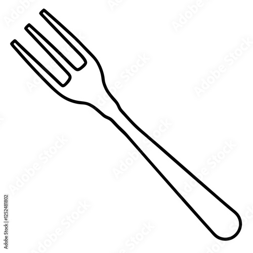 Abstract Fork Line Art Concept
