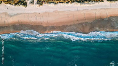 Bird's eye view of the beach in Surfers Paradise, Queensland