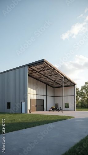 Wallpaper Mural commercial garage building steel straight wall straight wall steel commercial garage building Torontodigital.ca