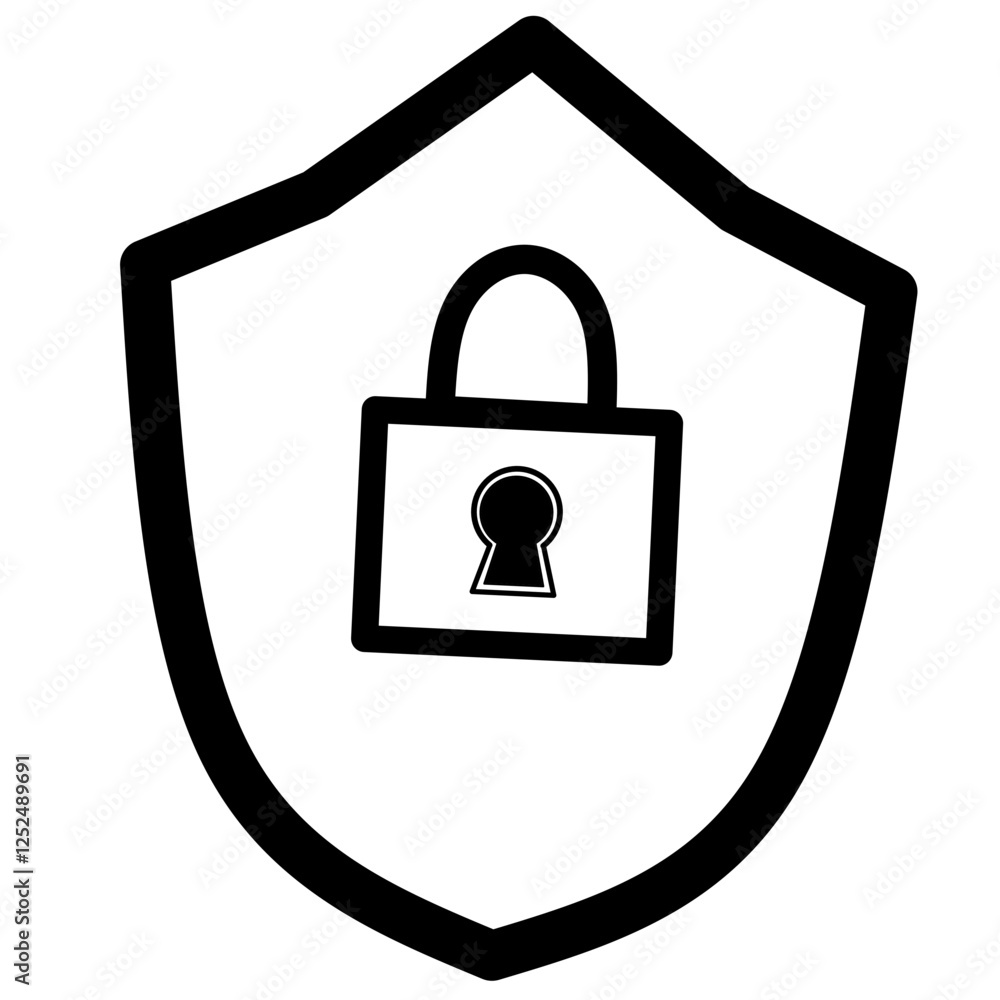 Security and lock icon vector illustration Security and lock icon vector illustration