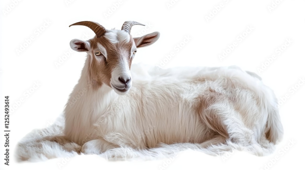 a goat on the white background a goat on the white background