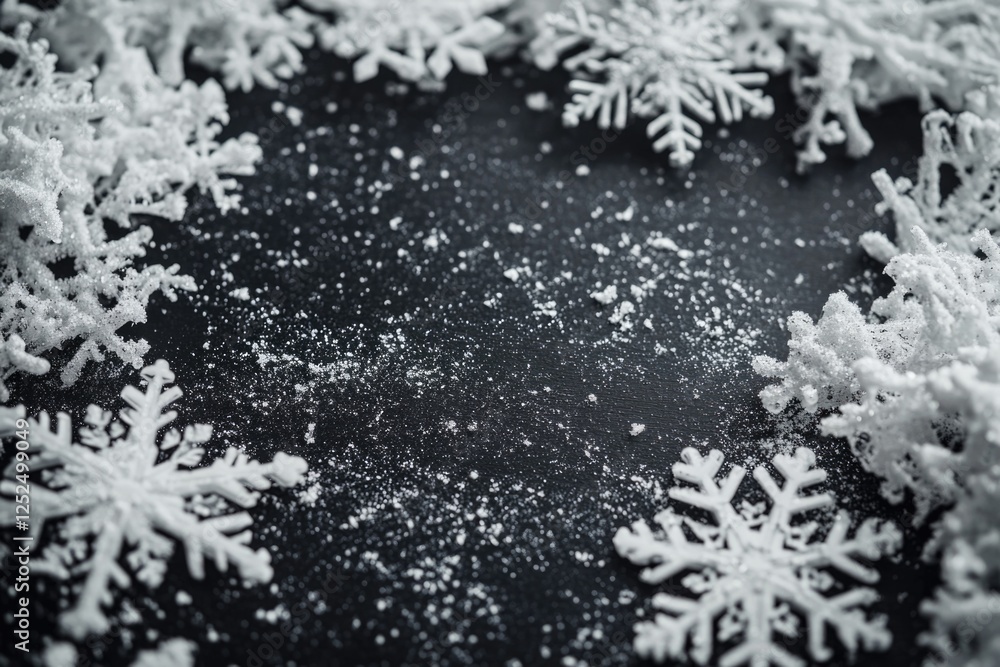 Snow Flakes Black And White
