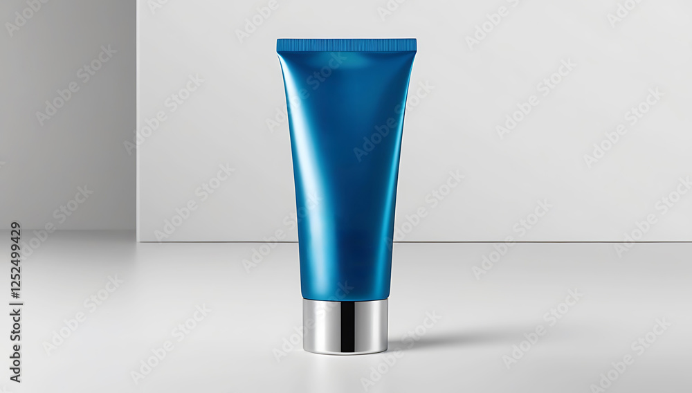 blue cosmetic tube isolated blue cosmetic tube isolated