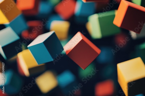 Colorful Cubes Floating photo