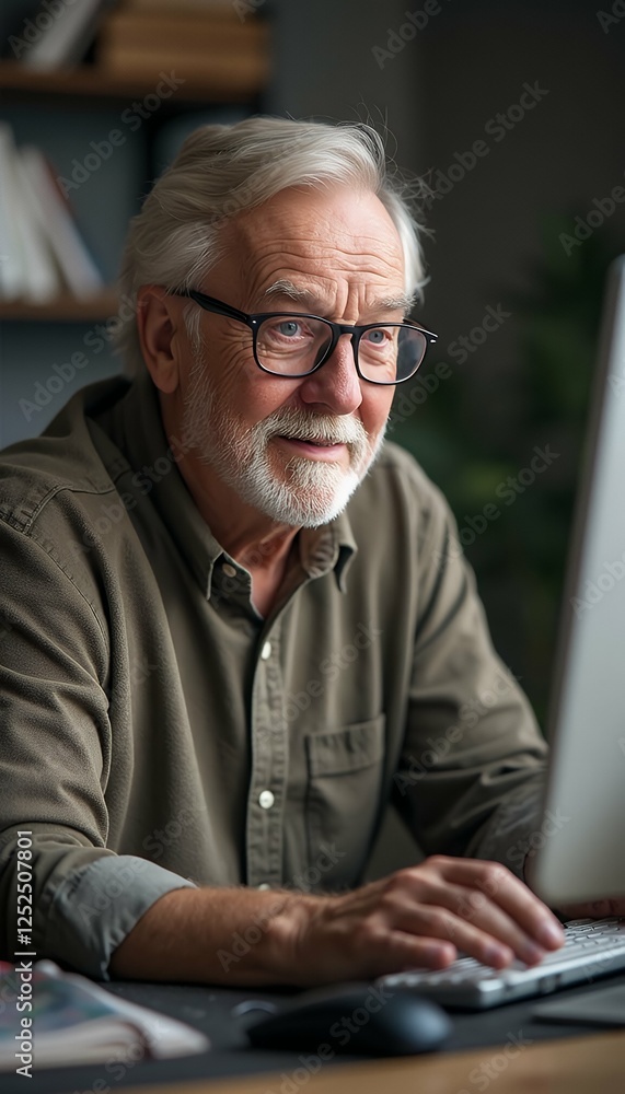 content concentration navigate curiosity old individuals 60 older expressions 70 technology year grandfather working computer grandfather pupil seated middle writing education lifelong achievement content concentration navigate curiosity old individuals 60 older expressions 70 technology year grandfather working computer grandfather pupil seated middle writing education lifelong achievement