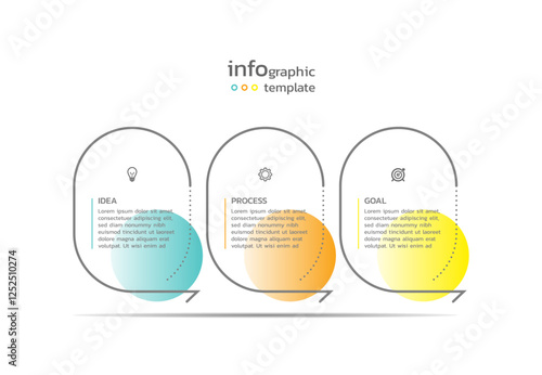 Business infographic background colorful design