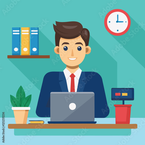 Businessman at his Desk