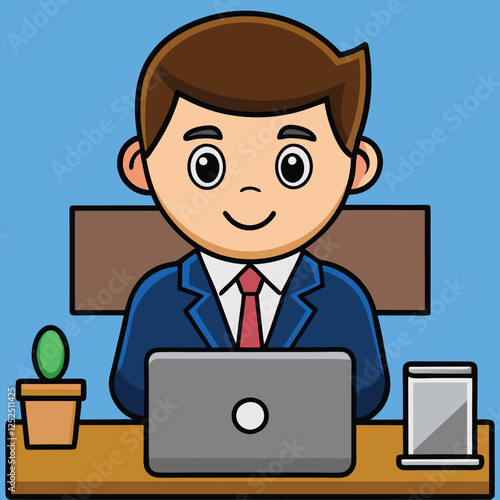 Businessman at his Desk