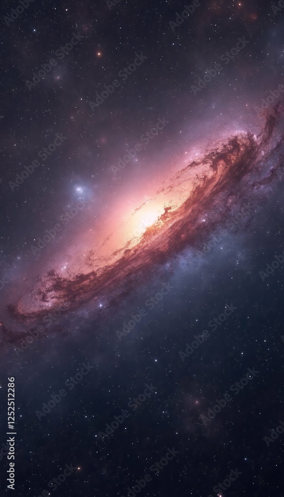 Fototapeta premium space abstract deep background bright galaxy nebula stars universe cosmic space large galaxies outer dark background endless colorful shining view nebula generative ai space universe background