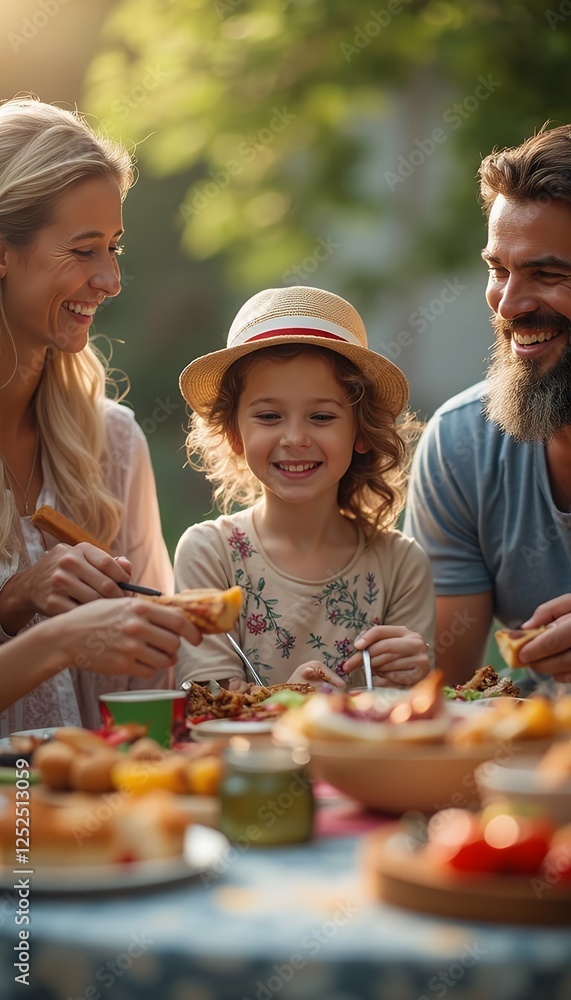 party concept digital outdoor happy group people barbecue friendship having celebrating family fun celebration different people ai ethnicity ages together summer family celebrate people party
