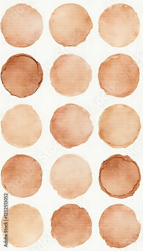 drawn text light fill frames natural abstract beige hand color stains watercolor set skin aquarelle watercolour brown foundation texture circle backgrounds rose painted shapes body watercolor