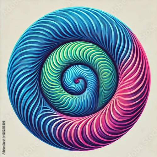 Nested Spirals Three spirals nested inside each ot