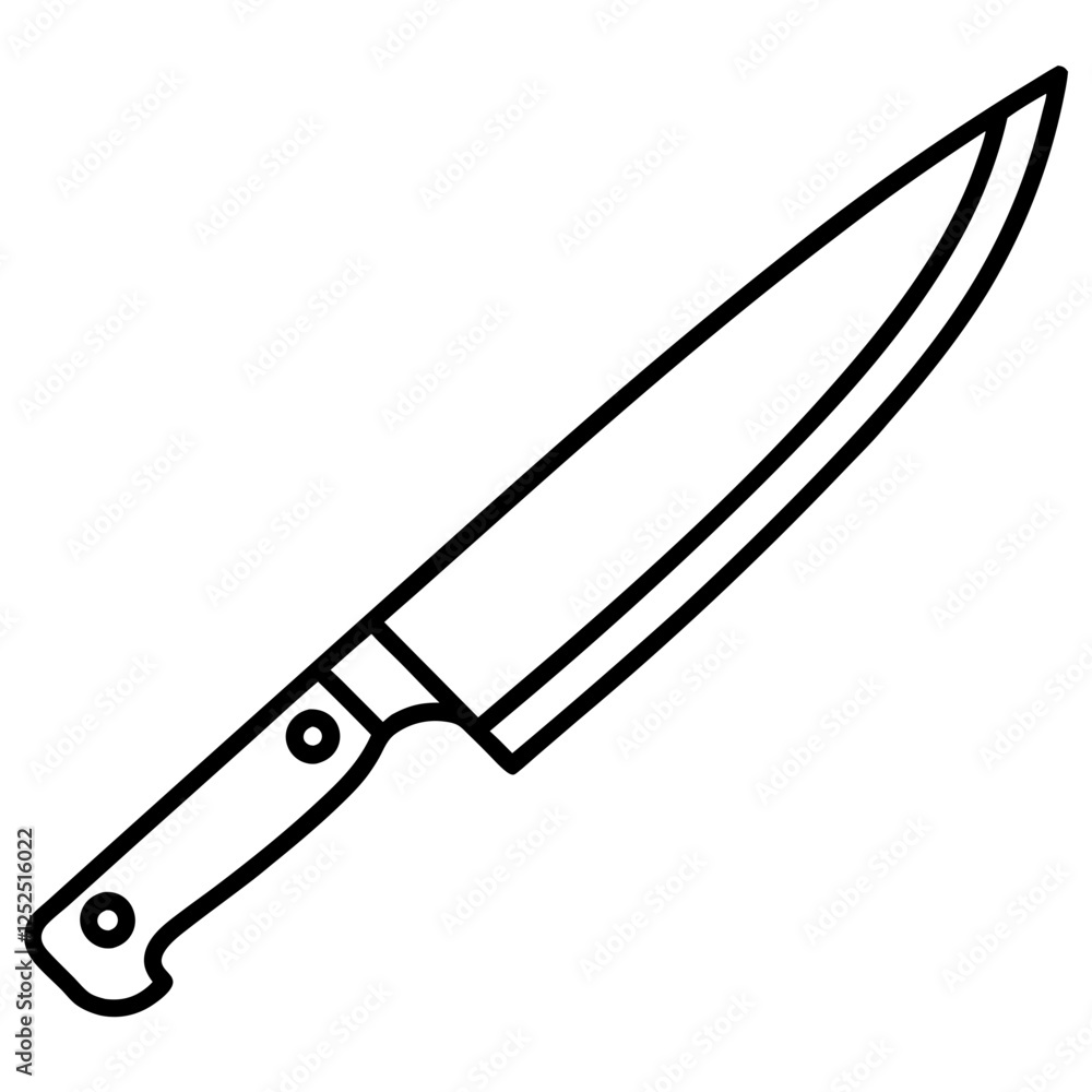 Elegant Knife Outline Vector Design Elegant Knife Outline Vector Design