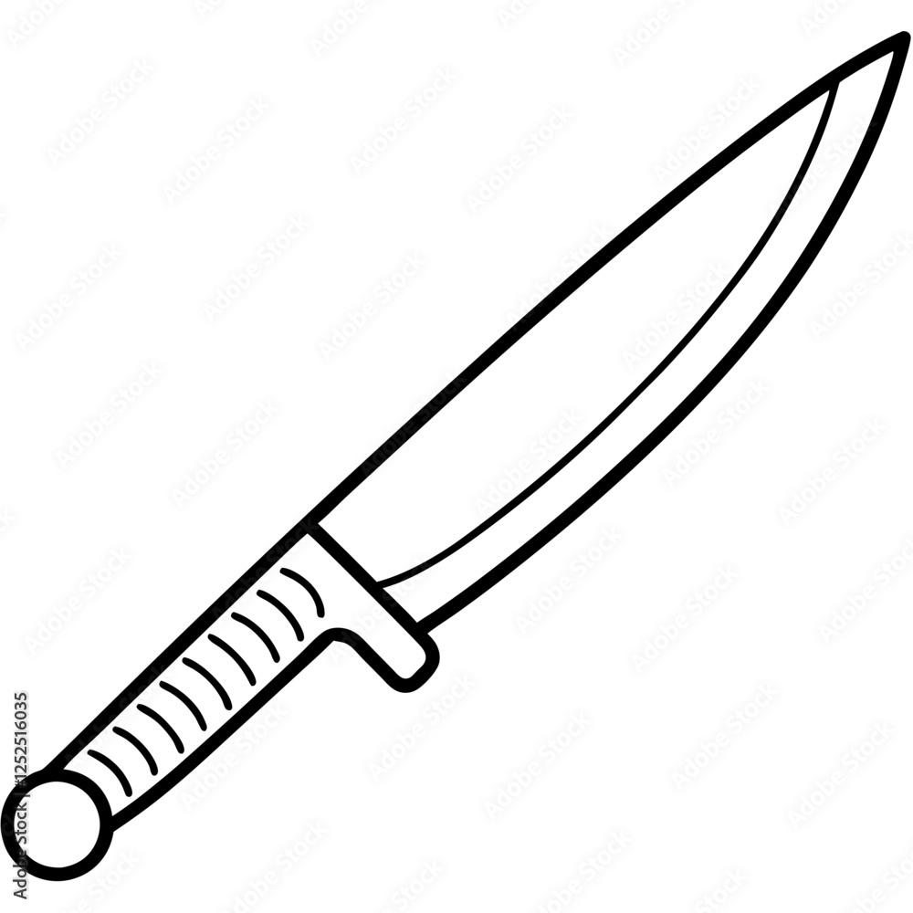 Elegant Knife Outline Vector Design Elegant Knife Outline Vector Design
