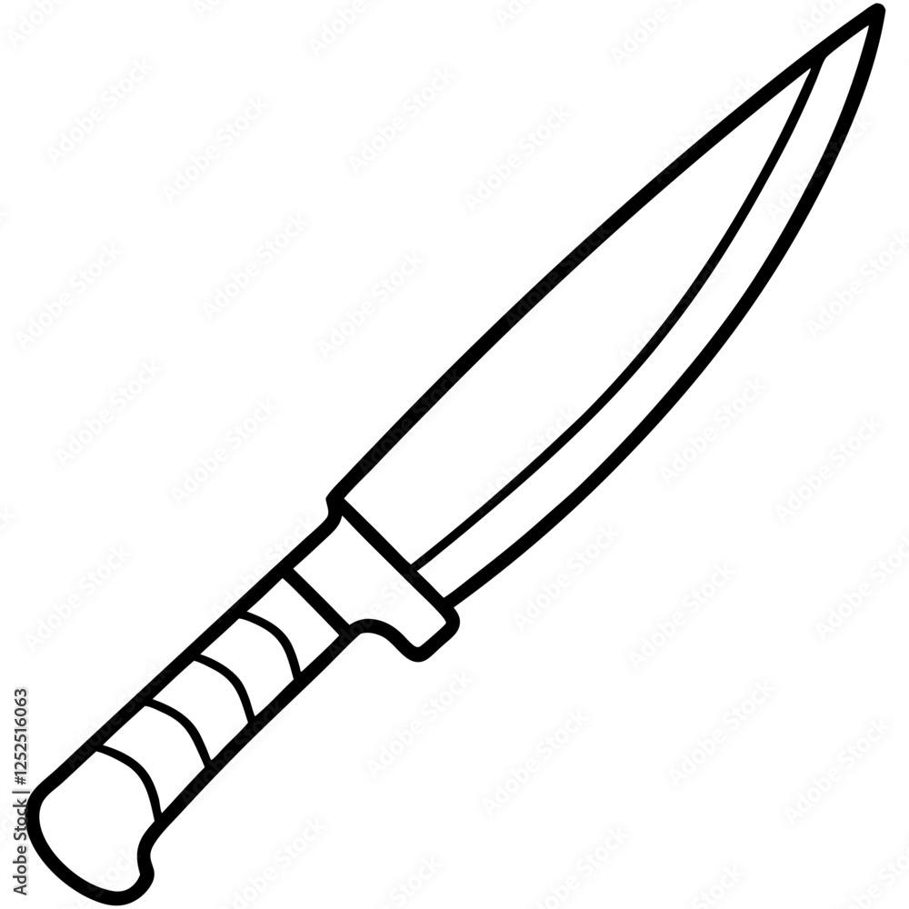 Elegant Knife Outline Vector Design Elegant Knife Outline Vector Design
