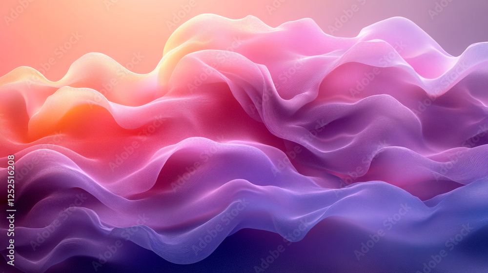 Abstract Pink Purple Gradient Waves Flowing Fabric Soft Texture Background Art Style Image Color Abstract Pink Purple Gradient Waves Flowing Fabric Soft Texture Background Art Style Image Color