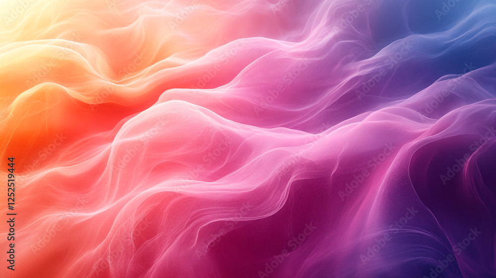 Fototapeta premium Abstract Colorful Waves Flowing Design Soft Pink Purple Orange Background Texture Art Fluid Light 