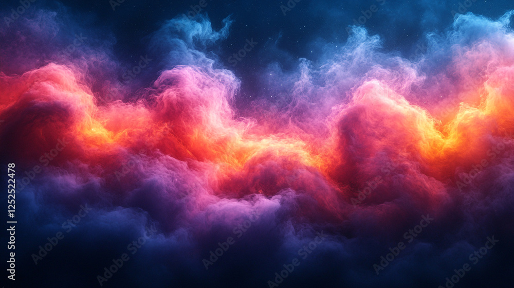 Vibrant Cosmic Nebula Colorful Cloudscape Fantasy Digital Art Background Red Sky Pink Blue Space Vibrant Cosmic Nebula Colorful Cloudscape Fantasy Digital Art Background Red Sky Pink Blue Space
