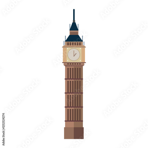 big pen tower icon colored 
