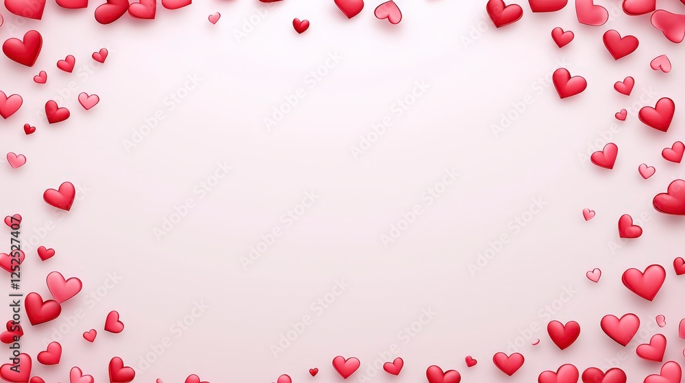 Romantic Background with Red Hearts for Love and Celebration Designs Romantic Background with Red Hearts for Love and Celebration Designs