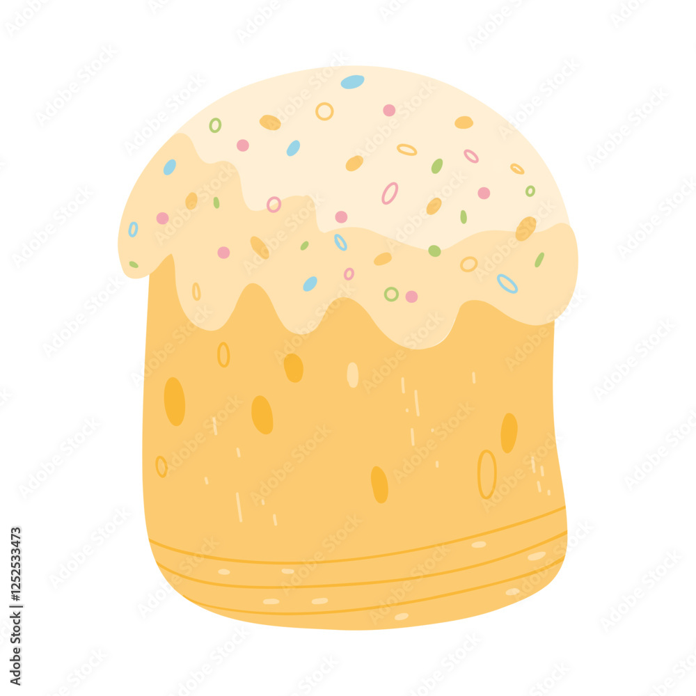 Vector cute Easter cakes for poster, websites, card, scrapbooking, stickers isolated on white background Vector cute Easter cakes for poster, websites, card, scrapbooking, stickers isolated on white background