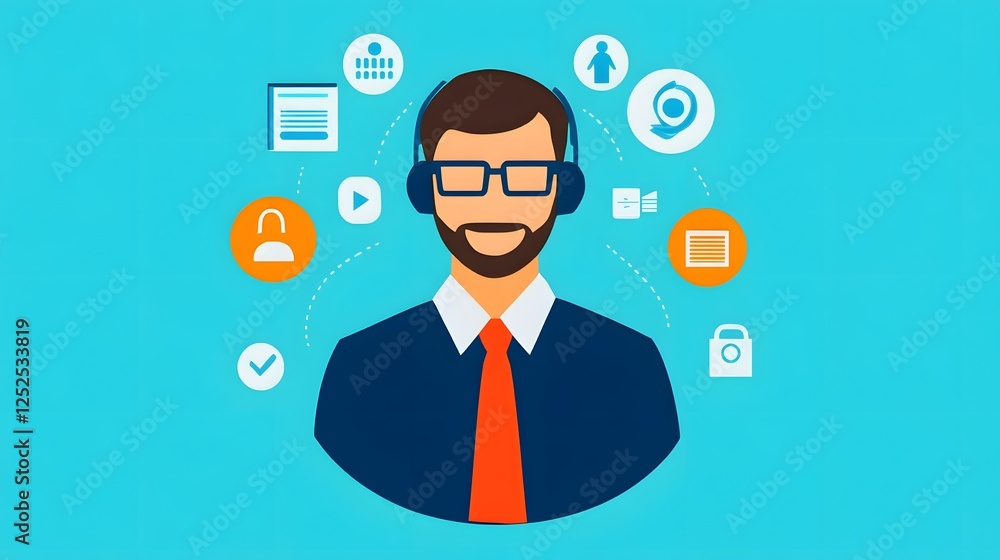 Customer Service Representative Guiding User Through Website Interface Customer Service Representative Guiding User Through Website Interface