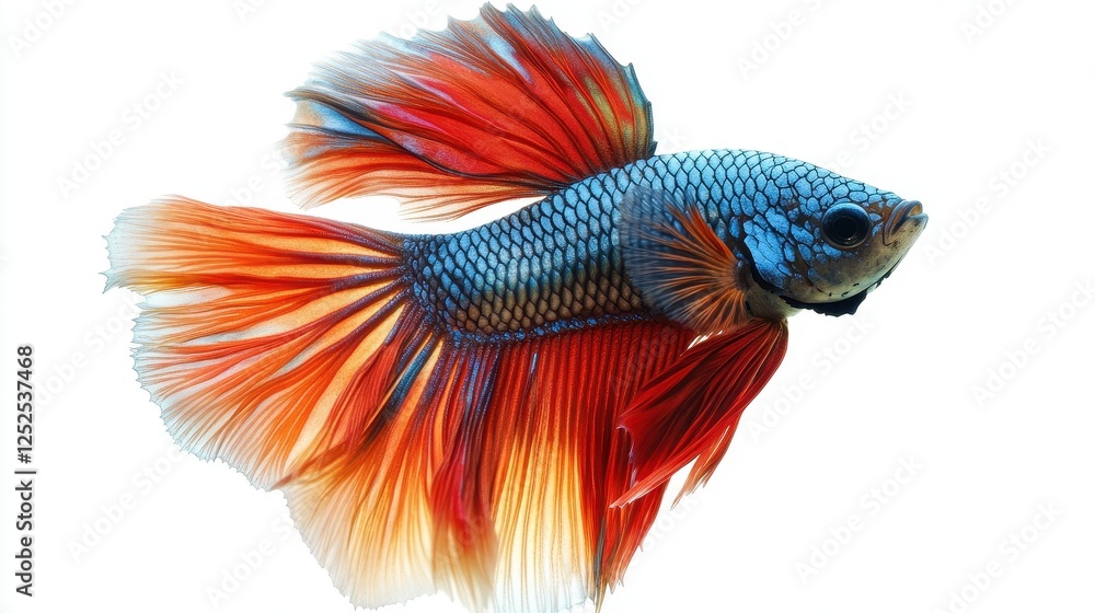 Vibrant Siamese Fighting Fish with Flowing Fins Vibrant Siamese Fighting Fish with Flowing Fins