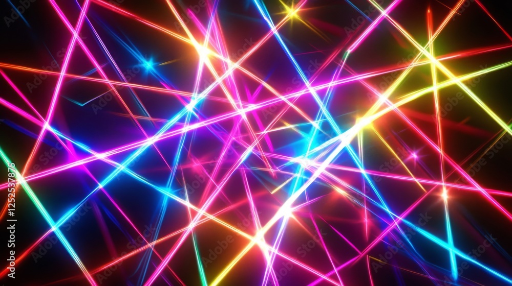 Vibrant Neon Lights Abstract Background with Geometric Patterns and Modern Graphic Design Vibrant Neon Lights Abstract Background with Geometric Patterns and Modern Graphic Design