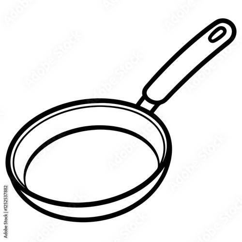 Minimalist Frying Pan Line Art Design