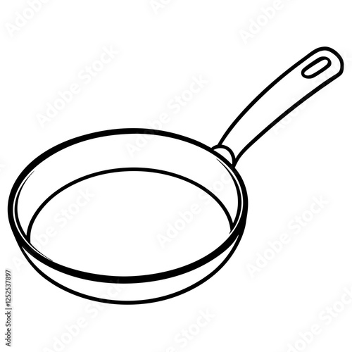 Minimalist Frying Pan Line Art Design