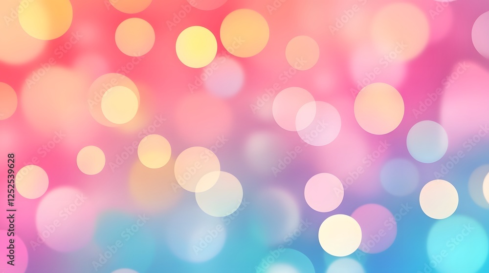 Soft Pastel Bokeh Lights Abstract Background with Copy Space Soft Pastel Bokeh Lights Abstract Background with Copy Space