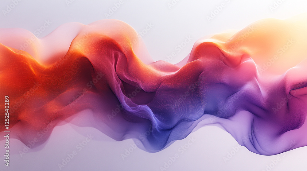 Abstract Colorful Flowing Fabric Design Elegant Soft Purple Orange Red Gradient Background Art Wave Abstract Colorful Flowing Fabric Design Elegant Soft Purple Orange Red Gradient Background Art Wave