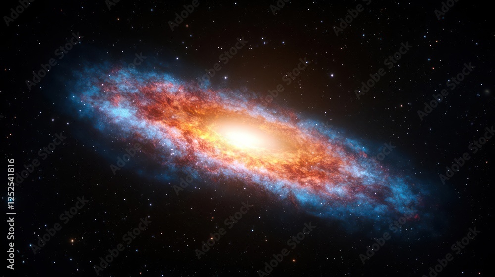 Fototapeta premium Spiral Galaxy In Deep Space