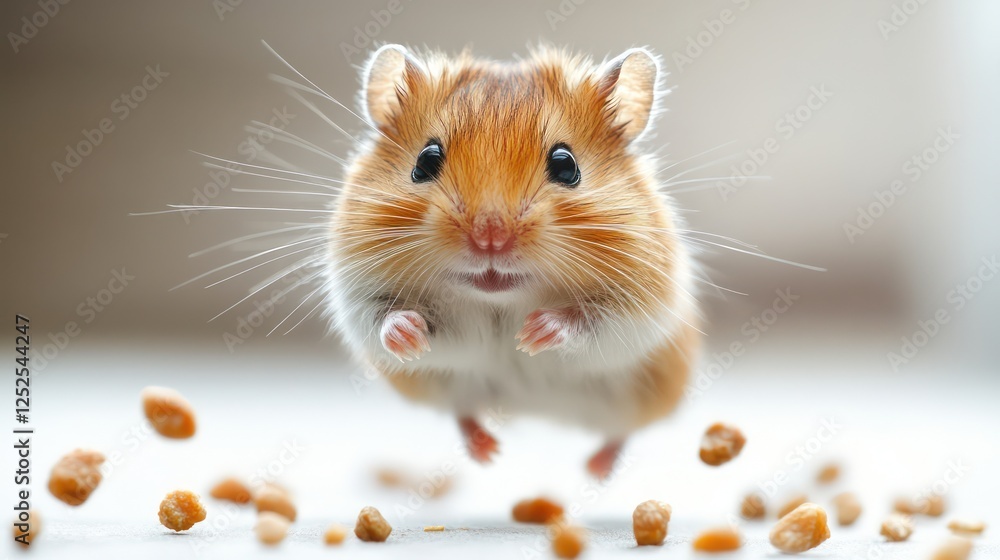 flying hamster isolated on white background flying hamster isolated on white background