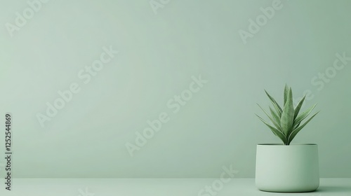 Obraz na płótnie A sage green background with a gentle gradient and a natural look, creating a calming aesthetic with plenty of room for copy or other design features. w salonie