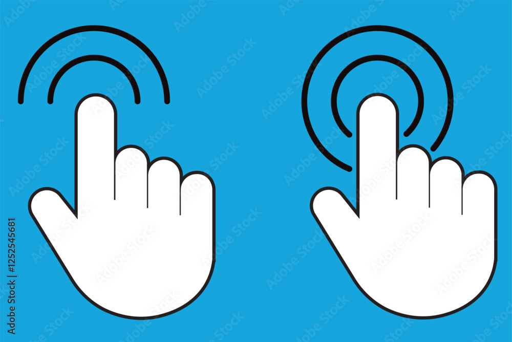 Hand click icon set. pointer icon vector. hand cursor icon vector. Hand click icon set. pointer icon vector. hand cursor icon vector.