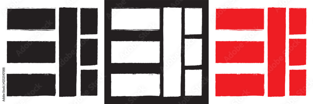 Box brush frame rough shape . Vector illustration. Text box frame rough grunge square paint shape element. isolated on white and black background. EPS 10
Box brush frame rough shape . Vector illustration. Text box frame rough grunge square paint shape element. isolated on white and black background. EPS 10