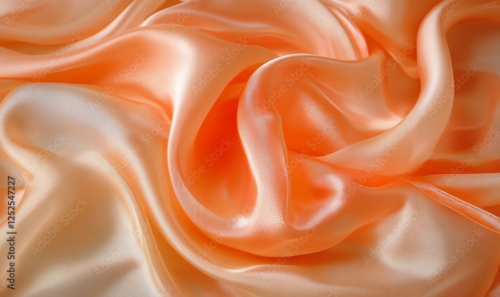 Obraz premium Peach Color Silk Background, Generative AI