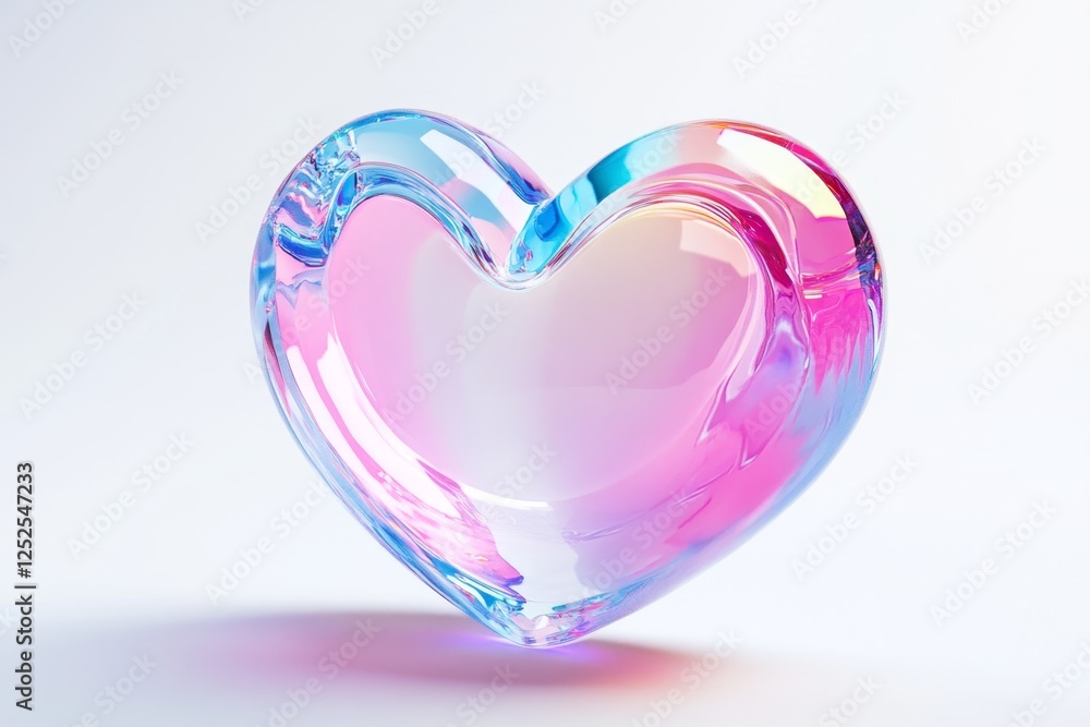 Glass heart, pastel, studio, background, Valentine's Glass heart, pastel, studio, background, Valentine's