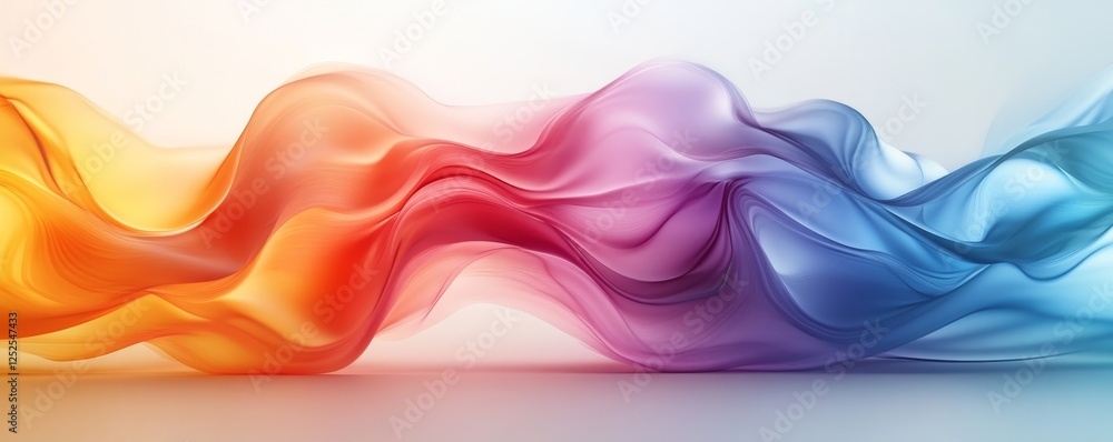 Colorful Wavy Shapes, Generative AI Colorful Wavy Shapes, Generative AI
