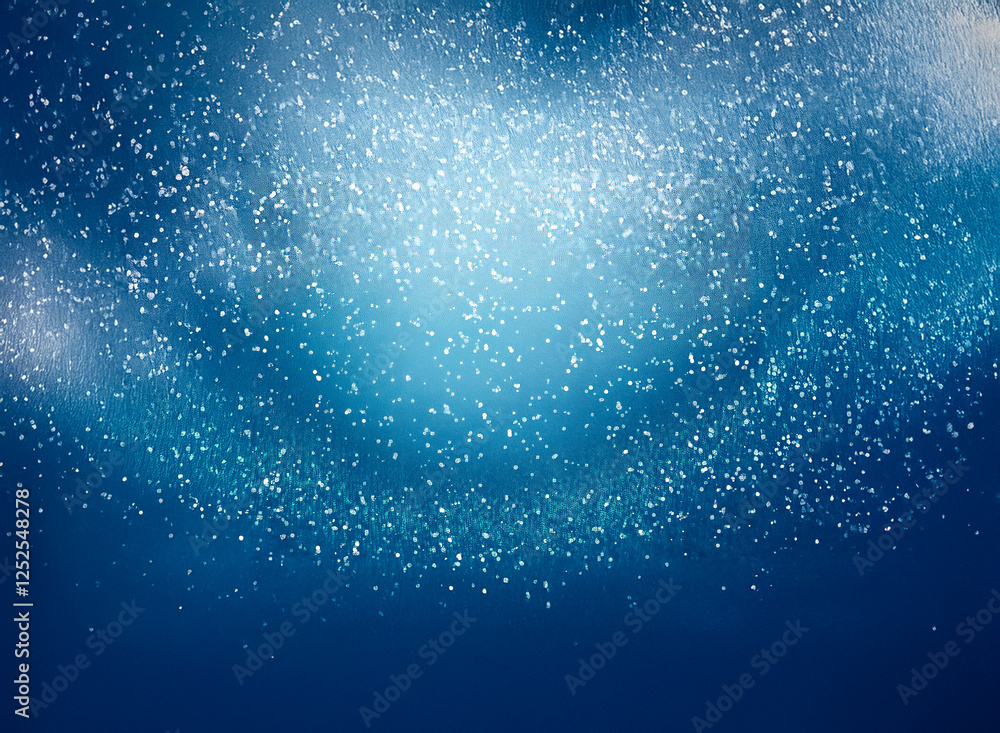 A blurry gradient of dark and light blue forms a textured backdrop, speckled with white dots resembling stars or snow particles, creating a celestial or wintery feel. A blurry gradient of dark and light blue forms a textured backdrop, speckled with white dots resembling stars or snow particles, creating a celestial or wintery feel.