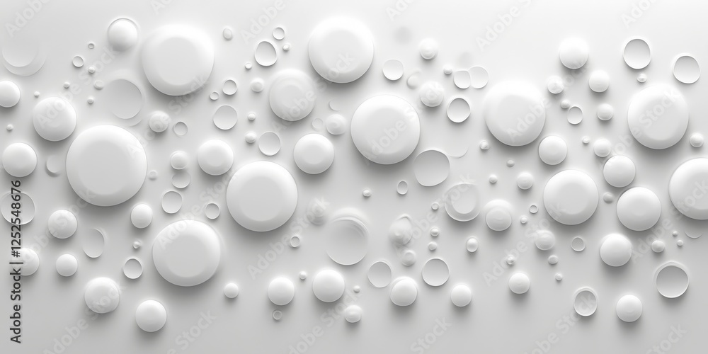 Abstract 3D White Background, Generative AI Abstract 3D White Background, Generative AI